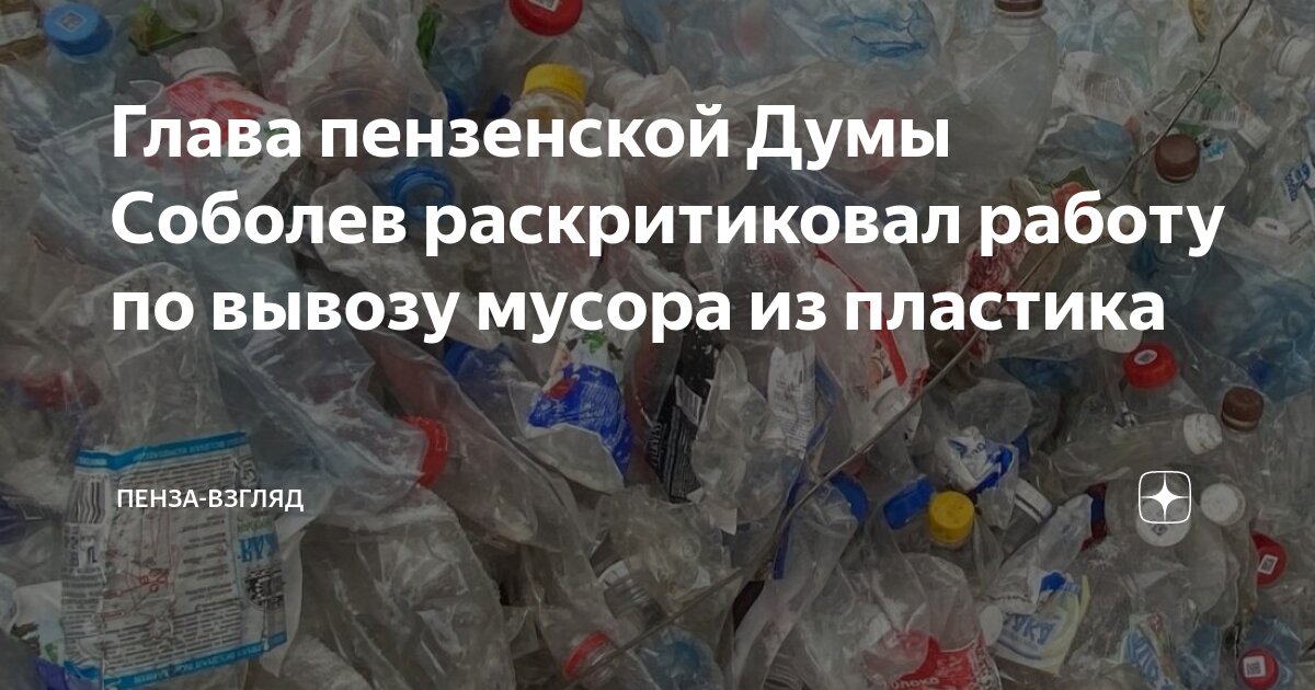 Глава пензенской Думы Соболев раскритиковал работу по вывозу мусора из ...
