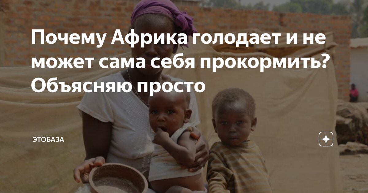 Почему Африка голодает и не может сама себя прокормить? Объясняю просто ...
