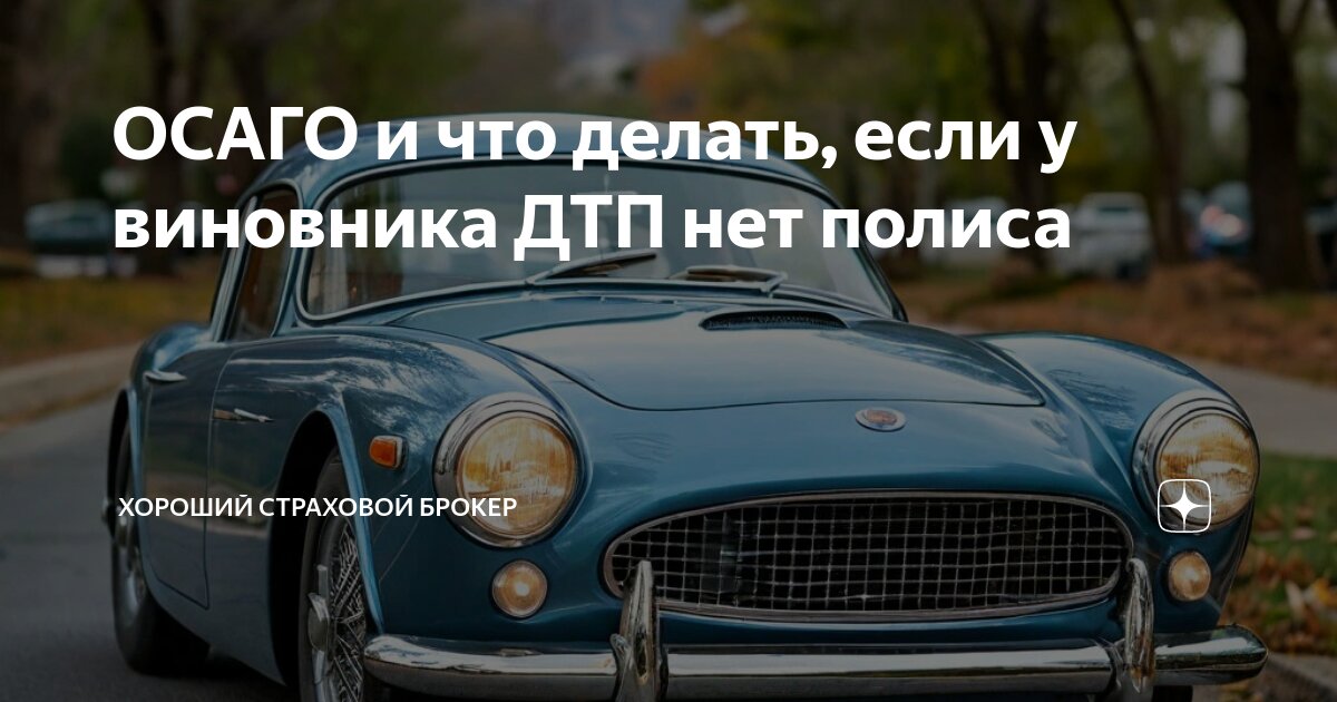 ОСАГО и что делать, если у виновника ДТП нет полиса | Хороший страховой ...