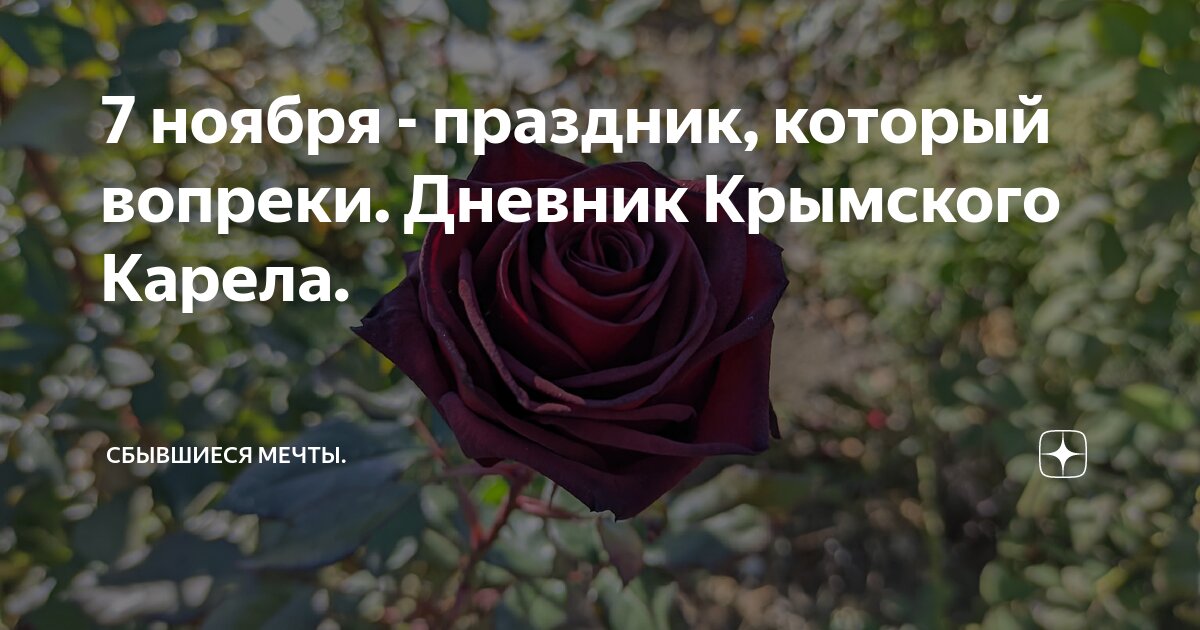 7 ноября - праздник, который вопреки. Дневник Крымского Карела ...