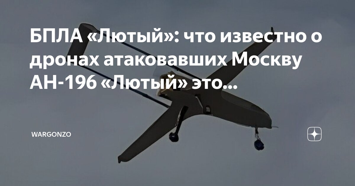 БПЛА «Лютый»: что известно о дронах атаковавших Москву АН-196 «Лютый» это…  | WarGonzo | Дзен