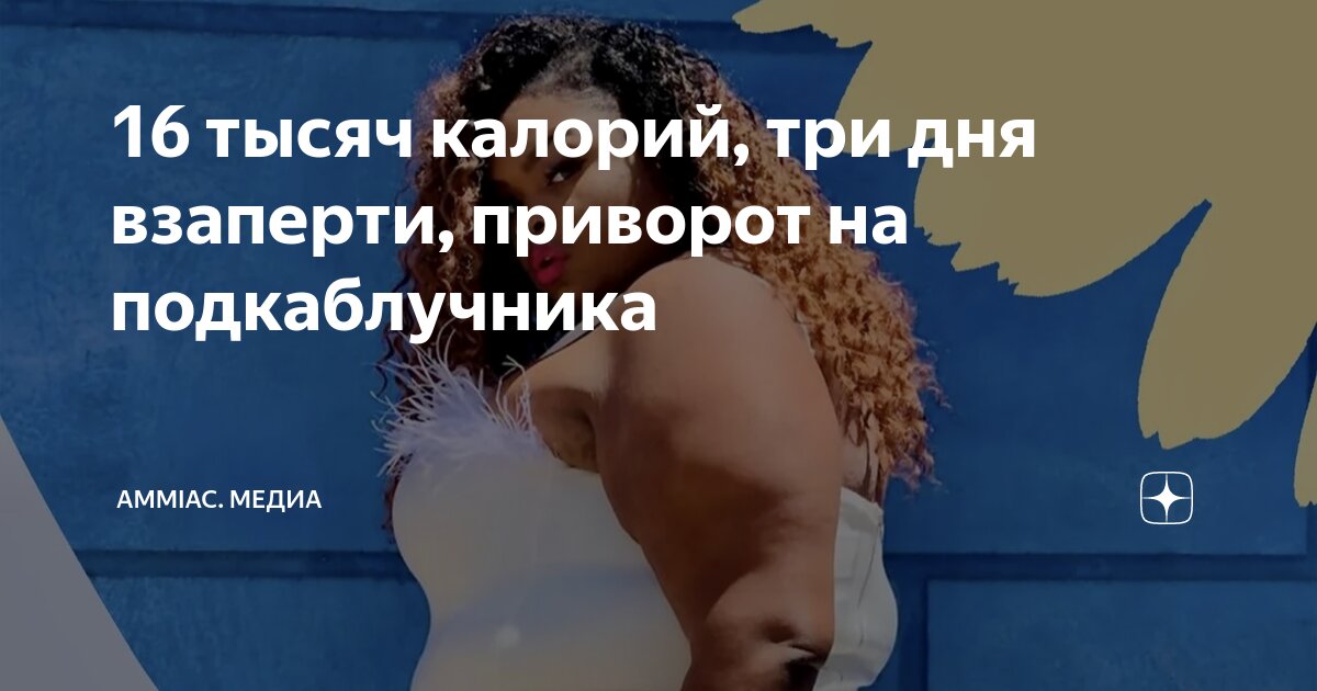 16 тысяч калорий, три дня взаперти, приворот на подкаблучника | AMMIAC ...