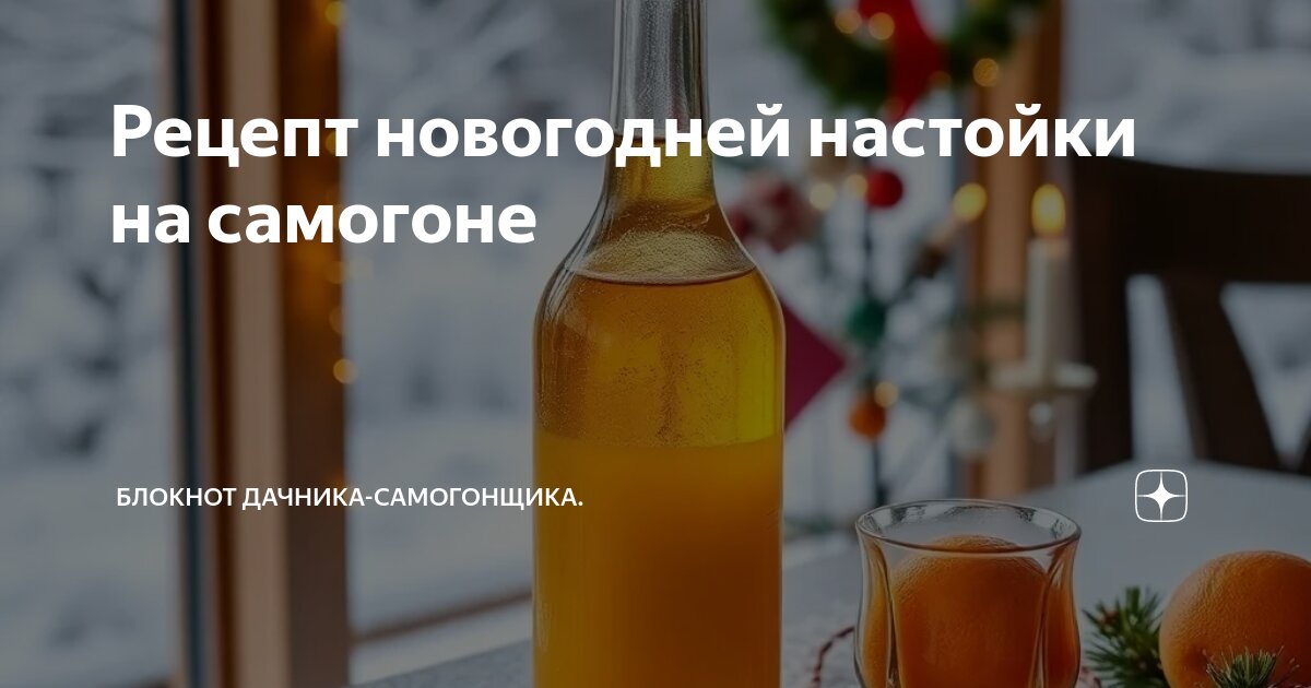 Рецепт новогодней настойки на самогоне | Блокнот Дачника-Самогонщика ...