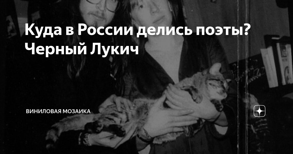 Куда в России делись поэты? Черный Лукич | Виниловая мозаика | Дзен