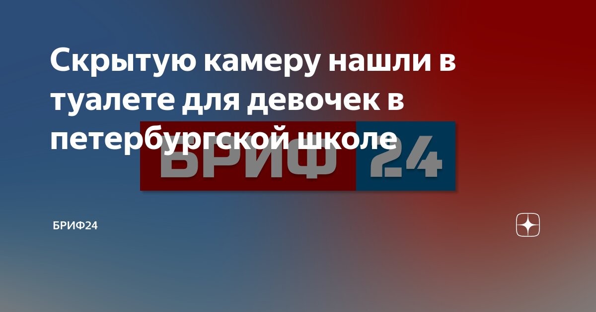 Скрытую камеру нашли в туалете для девочек в петербургской школе ...