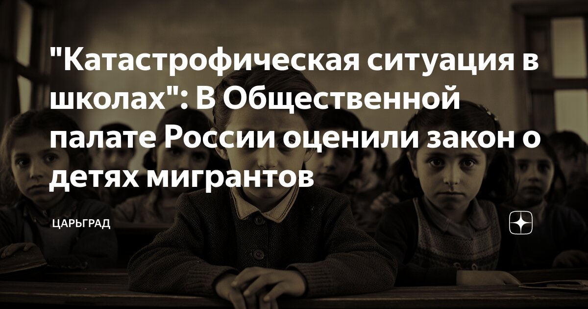 "Катастрофическая ситуация в школах": В Общественной палате России ...