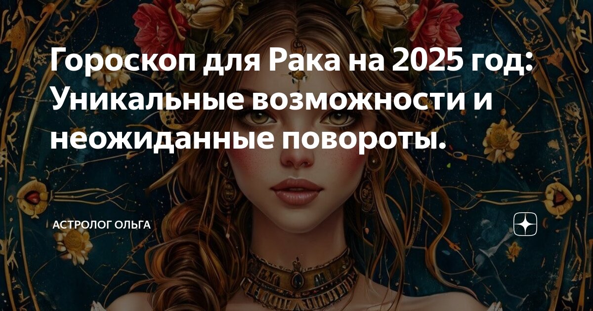 Гороскоп для Рака на 2025 год: Уникальные возможности и неожиданные ...