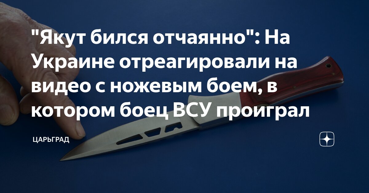 "Якут бился отчаянно": На Украине отреагировали на видео с ножевым боем ...