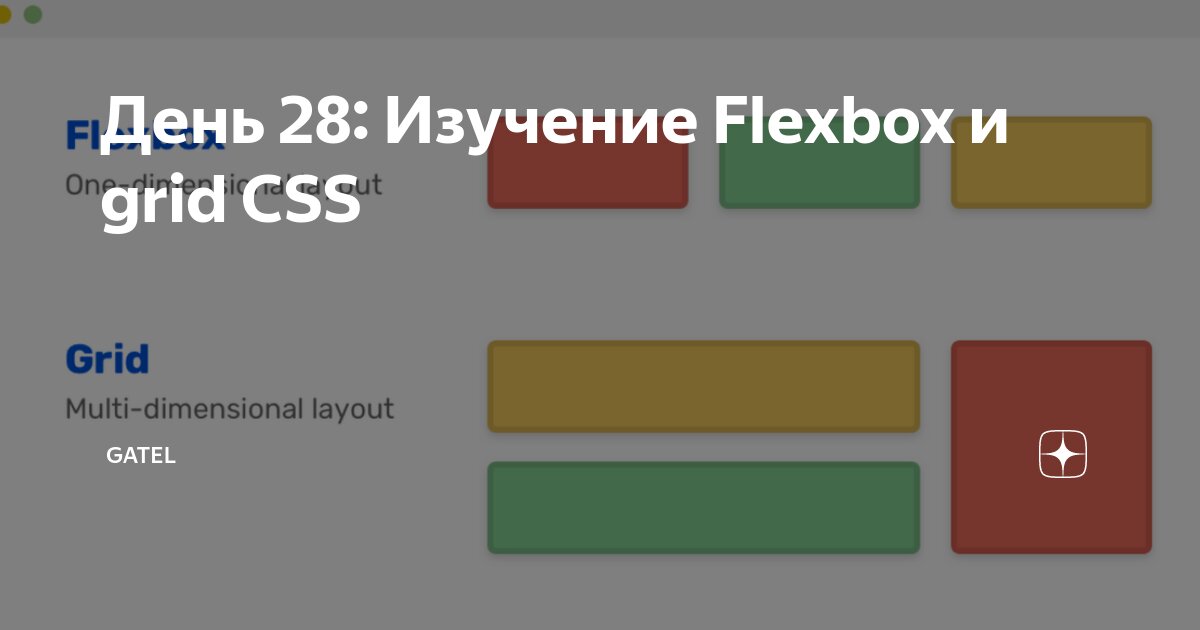 День 28: Изучение Flexbox и grid CSS | Gatel | Дзен