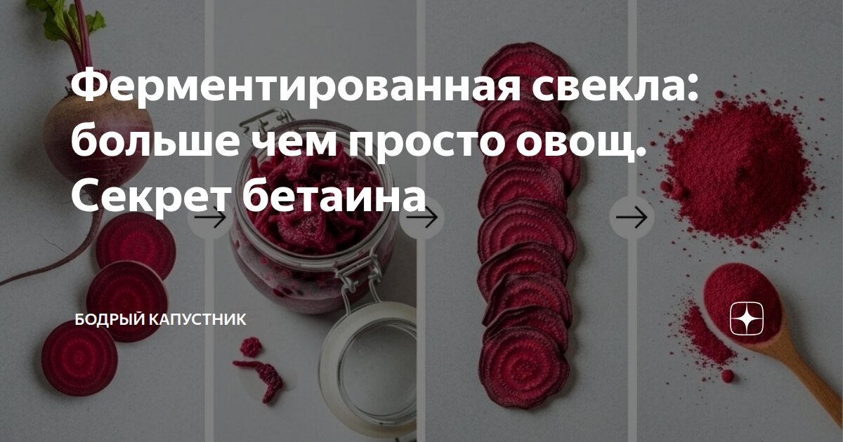 Ферментированная свекла: больше чем просто овощ. Секрет бетаина