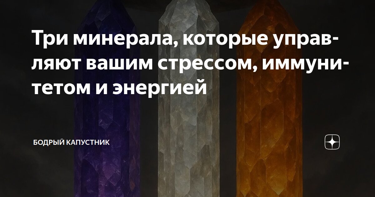 Три минерала, которые управляют вашим стрессом, иммунитетом и энергией