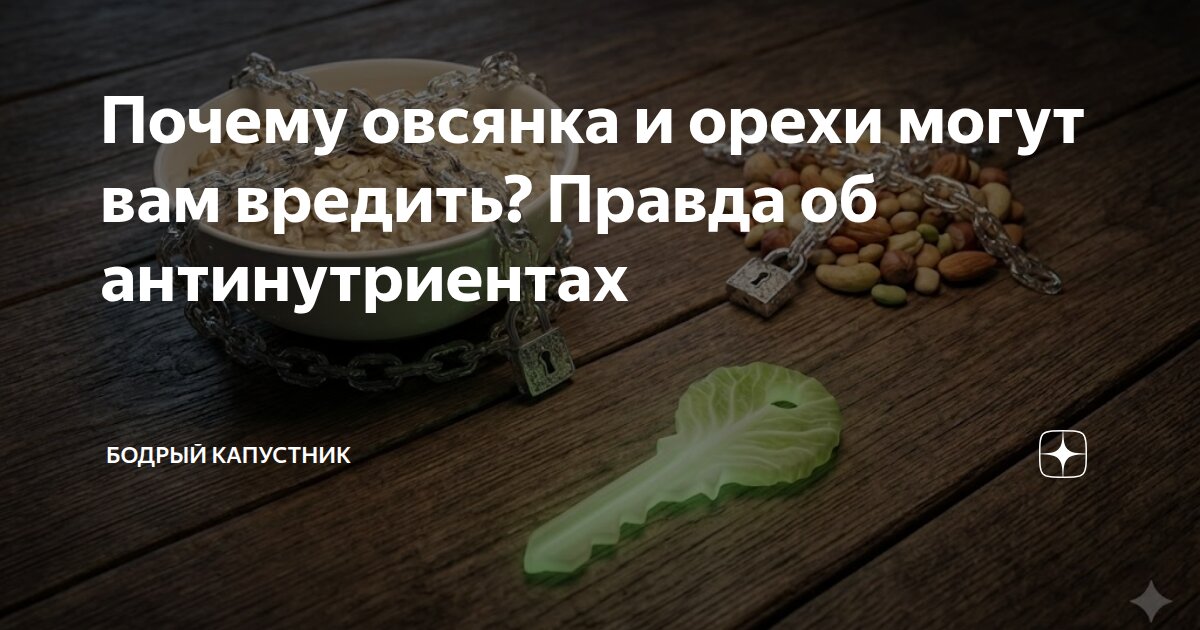 Почему овсянка и орехи могут вам вредить? Правда об антинутриентах