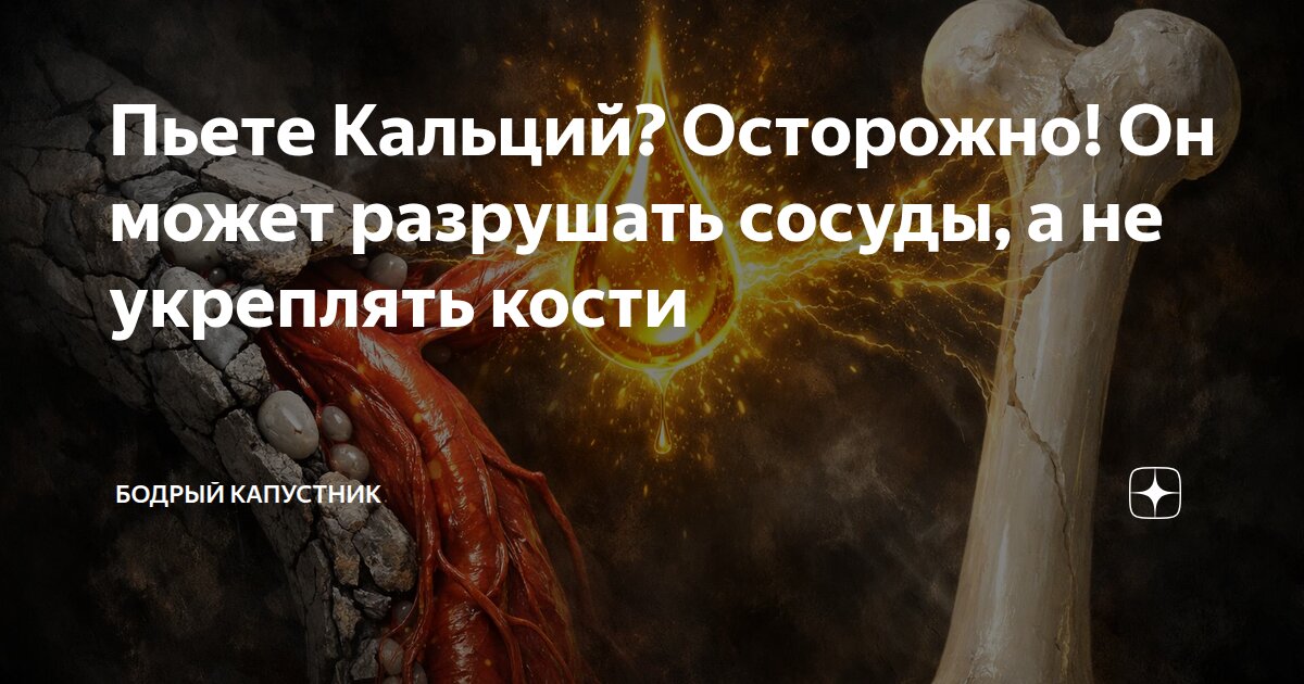 Пьете Кальций? Осторожно! Он может разрушать сосуды, а не укреплять кости