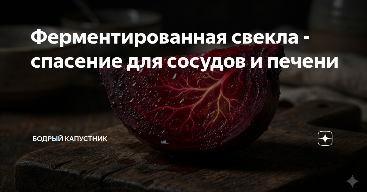 Ферментированная свекла - спасение для сосудов и печени