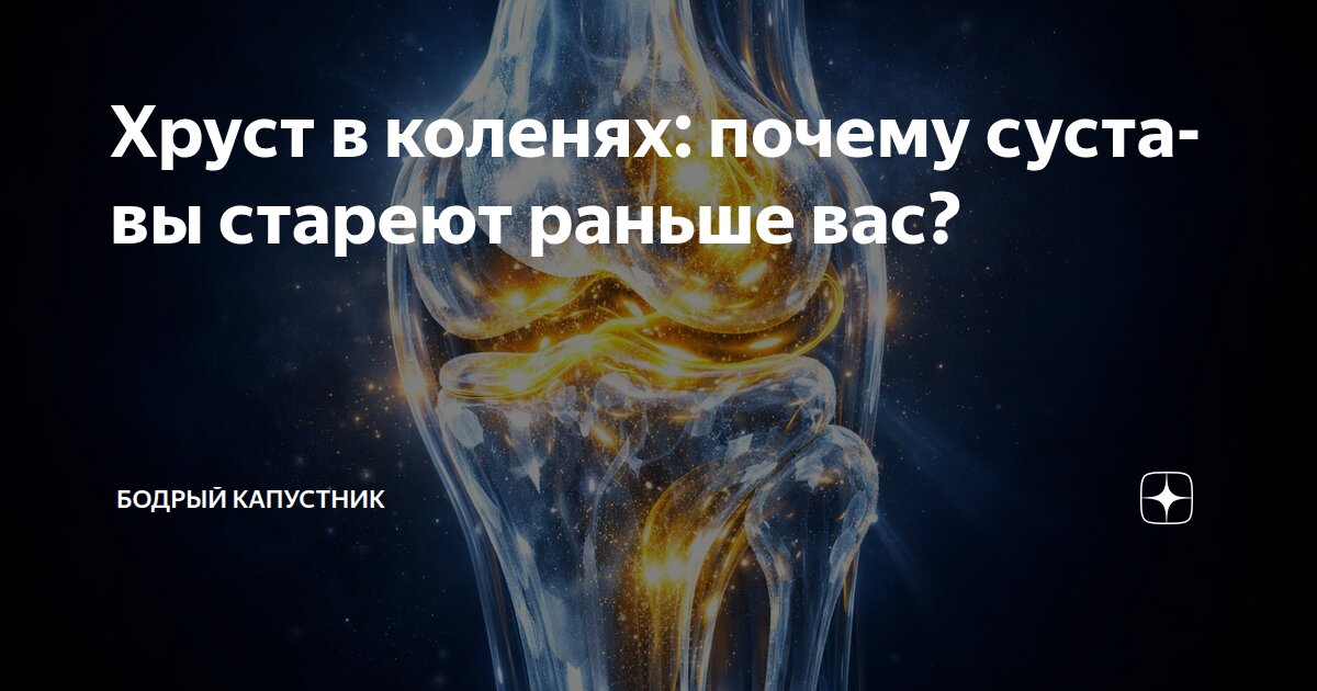 Хруст в коленях: почему суставы стареют раньше вас?