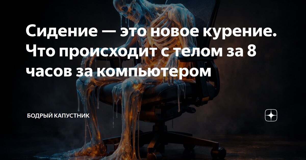 Сидение — это новое курение. Что происходит с телом за 8 часов за компьютером