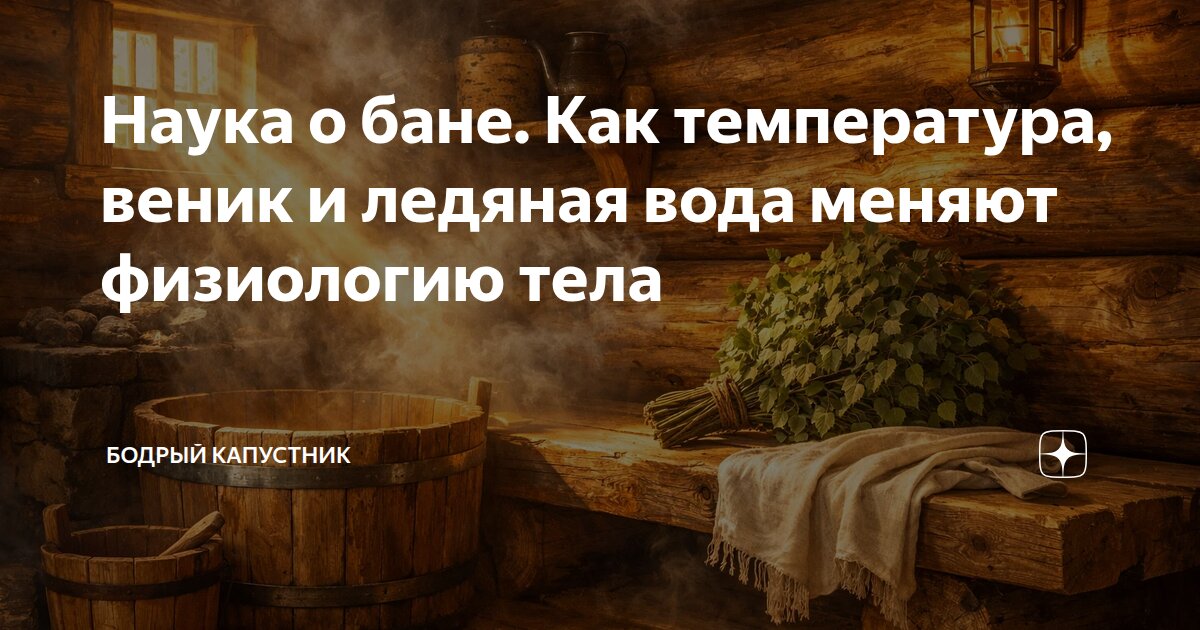 Наука о бане. Как температура, веник и ледяная вода меняют физиологию тела