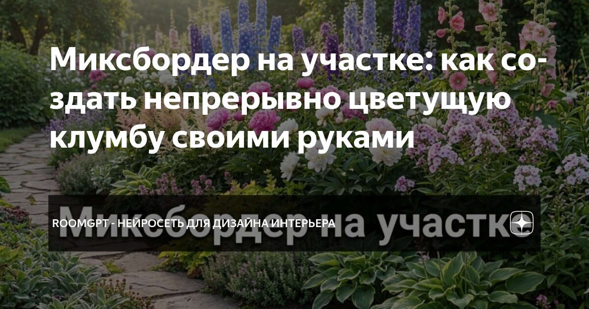 Миксбордер на участке: как создать непрерывно цветущую клумбу своими ...