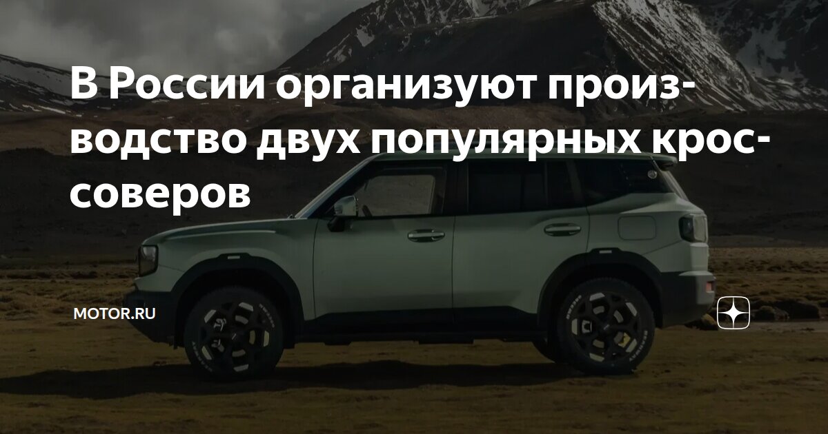 В России организуют производство двух популярных кроссоверов | Motor.ru ...