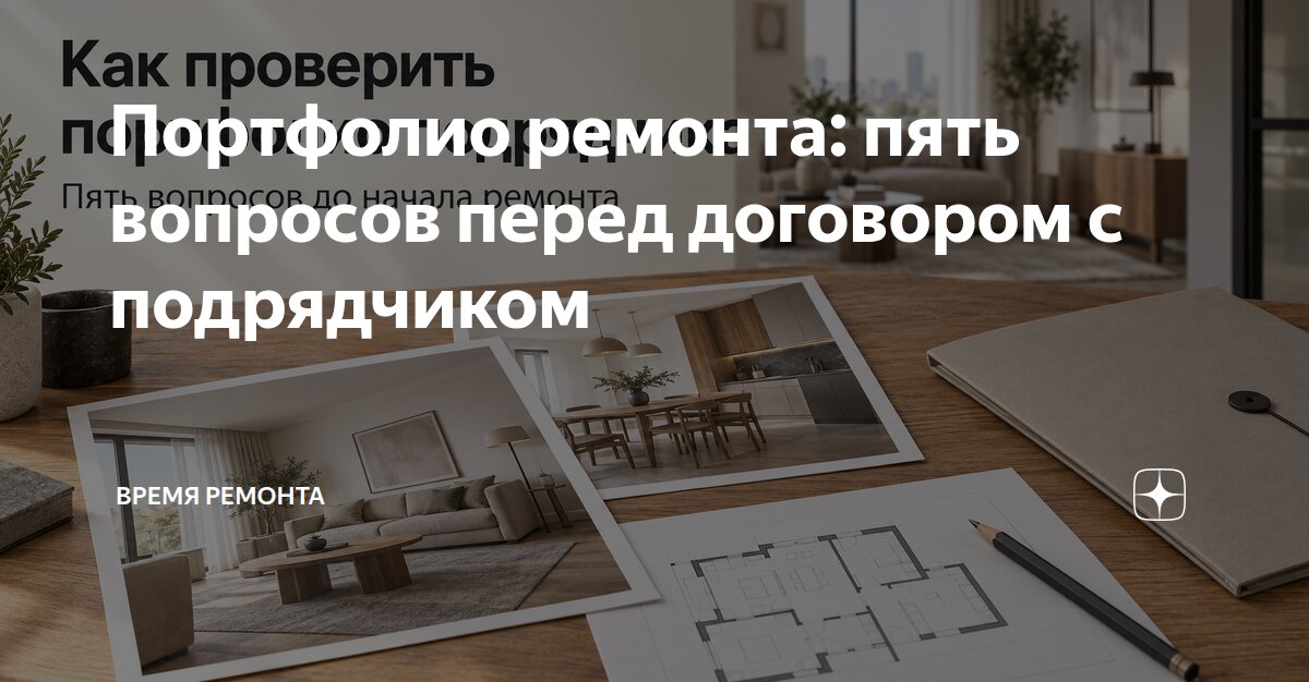 Портфолио ремонта: пять вопросов перед договором с подрядчиком