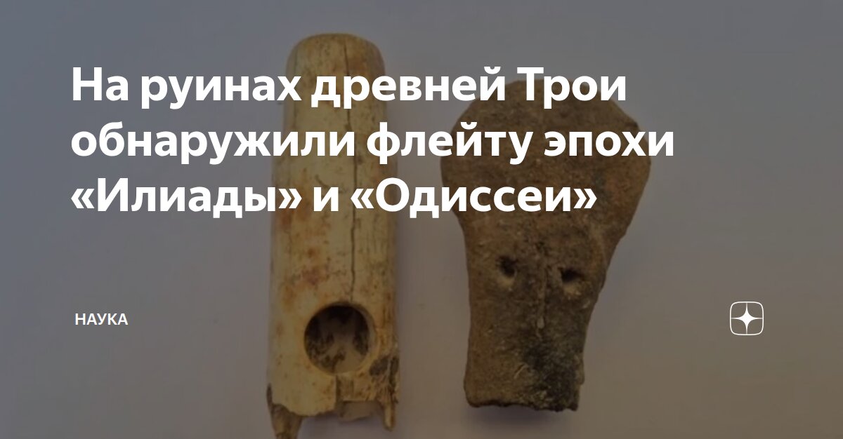 На руинах древней Трои обнаружили флейту эпохи «Илиады» и «Одиссеи ...