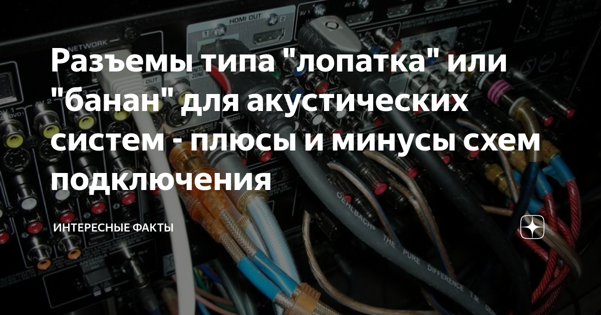 Разъем лопатка для акустики