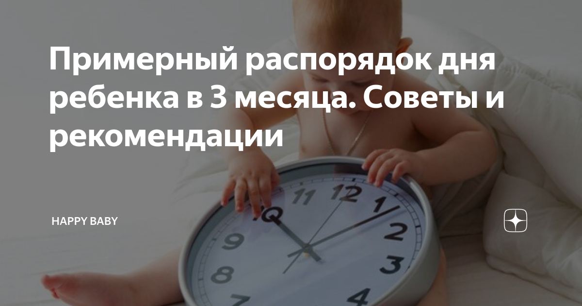 Режим дня ребенка от 1 года до 4 лет