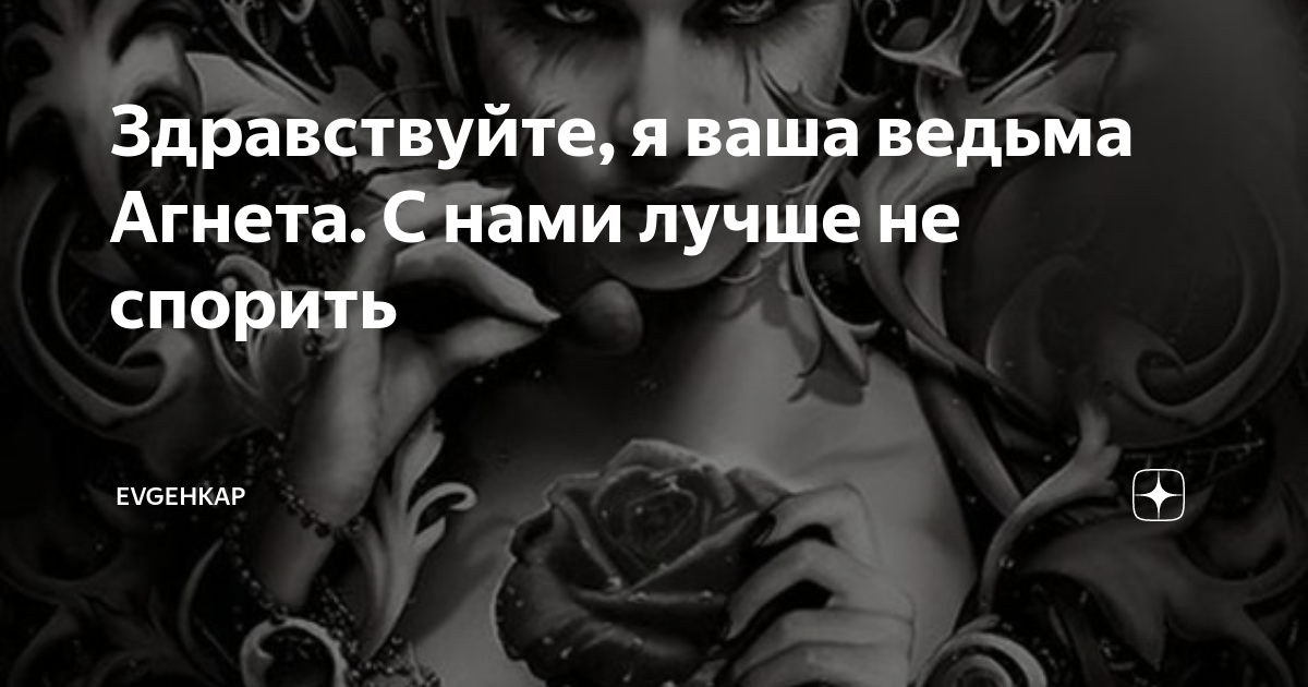 Здравствуйте, я ваша ведьма Агнета. С нами лучше не спорить | Evgehkap ...
