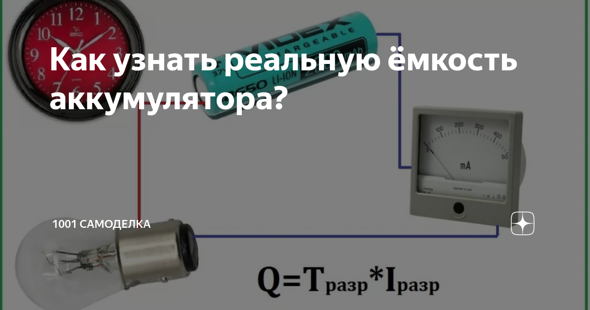 Как узнать реальную ёмкость аккумулятора? | 1001 Самоделка | Дзен