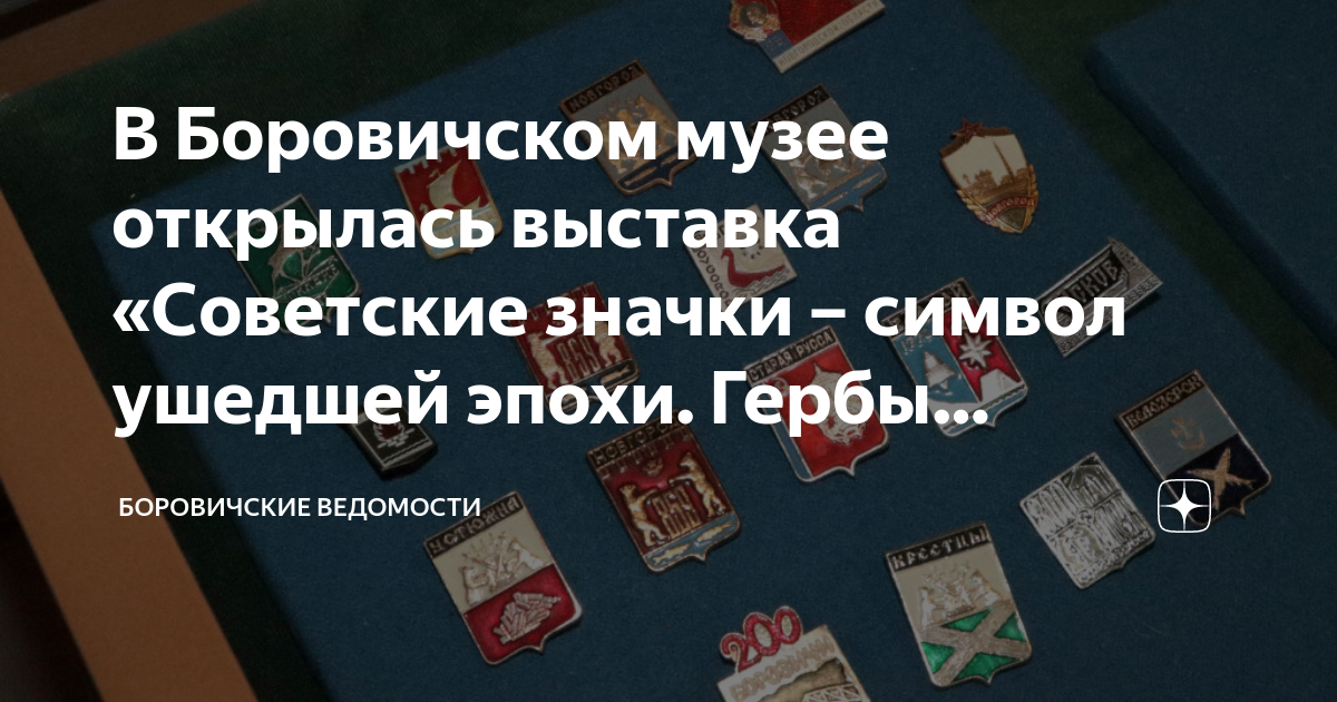 В Боровичском музее открылась выставка «Советские значки – символ ...