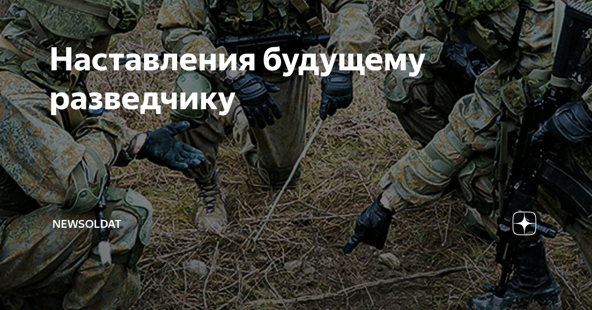 Наставления будущему разведчику | NewSoldat | Дзен