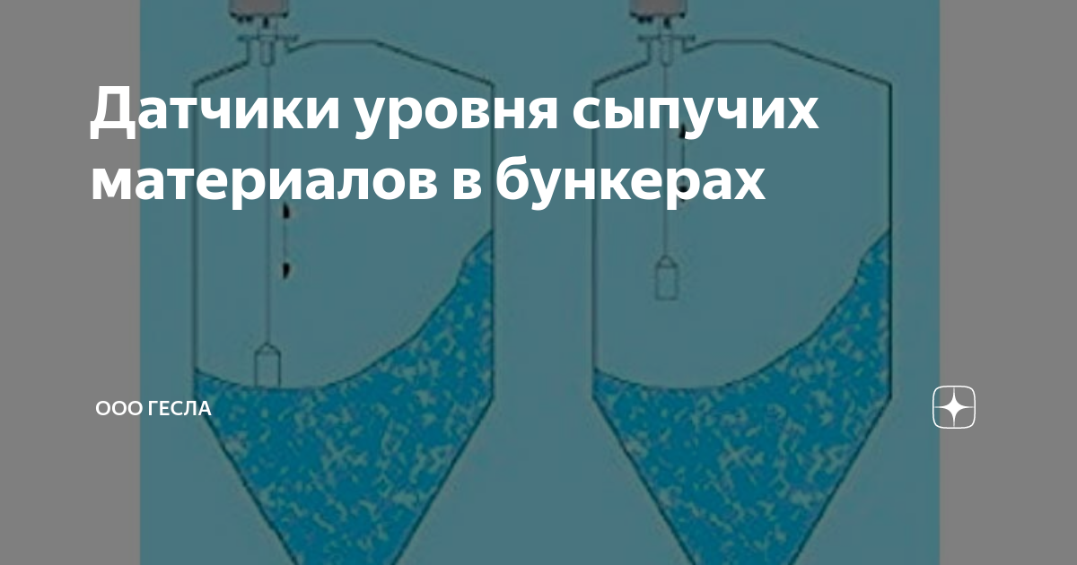 Датчики уровня сыпучих материалов в бункерах | ООО Гесла | Дзен