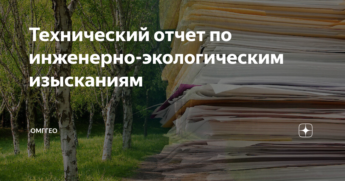 Технический отчет по инженерно-экологическим изысканиям | ОмгГео | Дзен