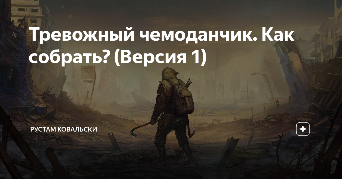Тревожный чемоданчик. Как собрать? (Версия 1) | Рустам Ковальски | Дзен