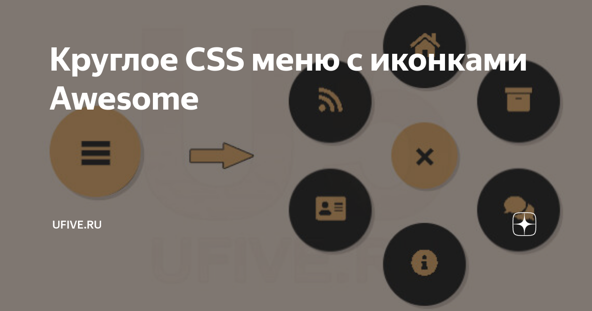 Как сделать круговое меню. Как сделать круговое меню