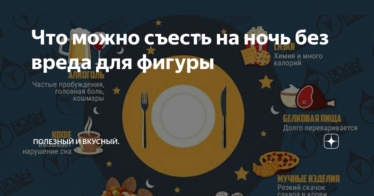 Что можно съесть на ночь без вреда для фигуры