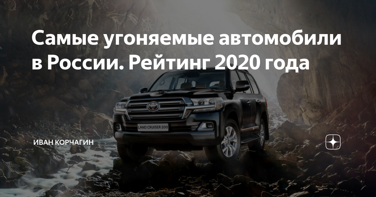 Самые угоняемые автомобили в России в 2020 году