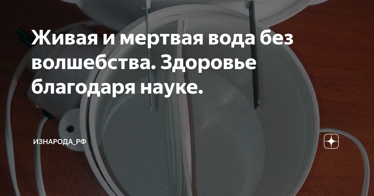 Живая и мертвая вода без волшебства. Здоровье благодаря науке. | Изнарода | Дзен