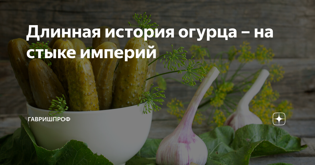 Длинная история огурца – на стыке империй | ГавришПроф | Дзен