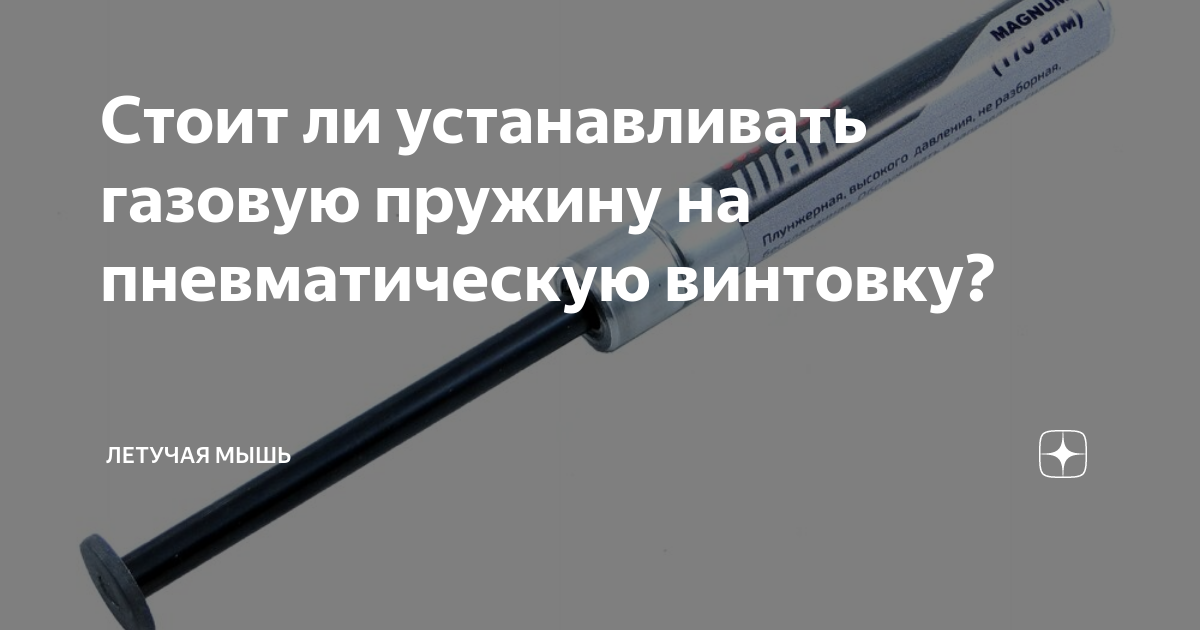 Установка ГП в пневматическую винтовку или пистолет.