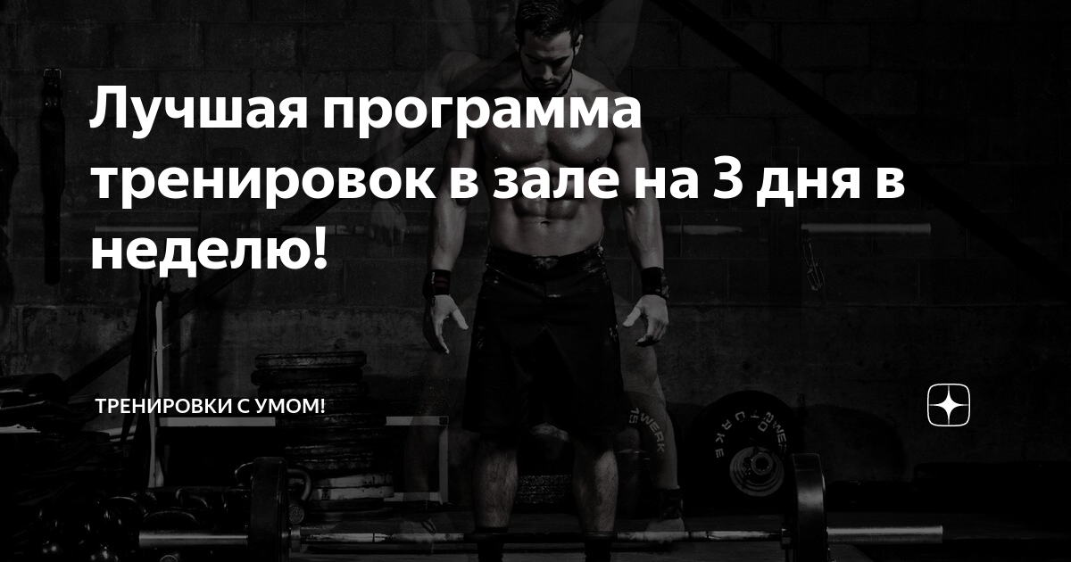 программа тренировок в зале 4 дня в неделю