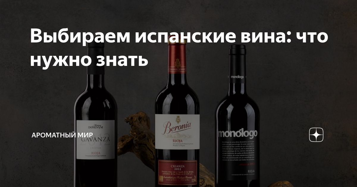 Выбираем испанские вина: что нужно знать | АРОМАТНЫЙ МИР | Дзен