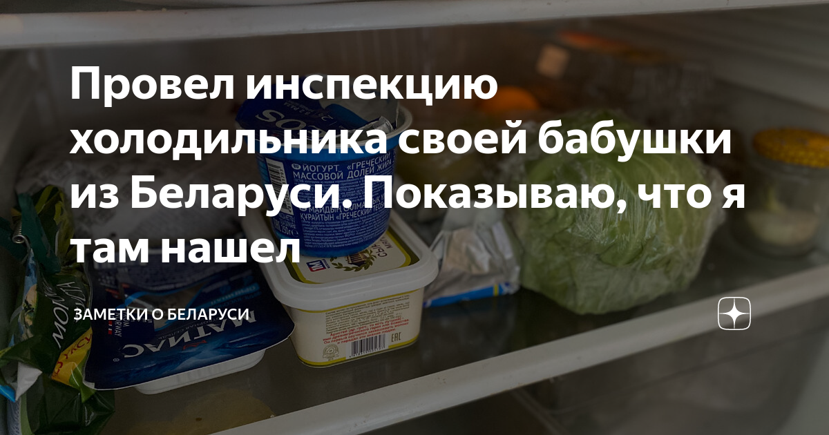 Провел инспекцию холодильника своей бабушки из Беларуси. Показываю, что ...