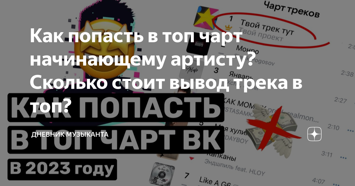 Как попасть в топ чарт начинающему артисту? Сколько стоит вывод трека в ...