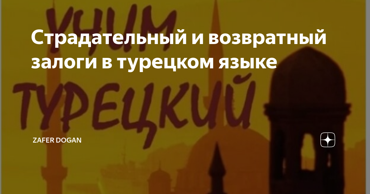 Страдательный и возвратный залоги в турецком языке | Zafer Dogan | Дзен