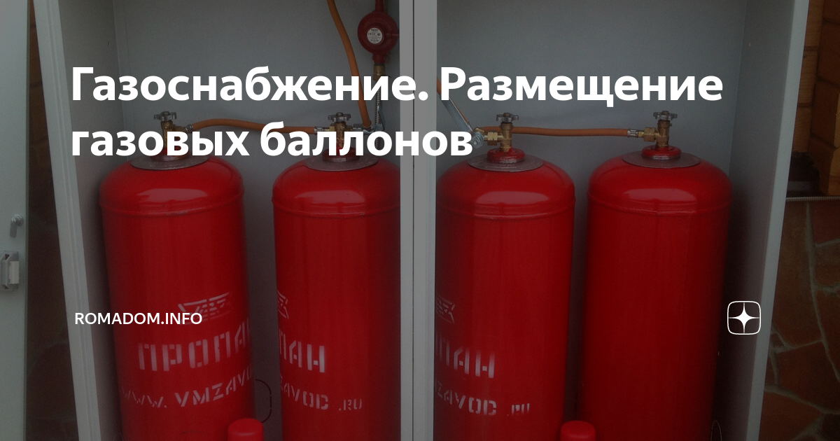 Пристройки и шкафы для газовых баллонов должны