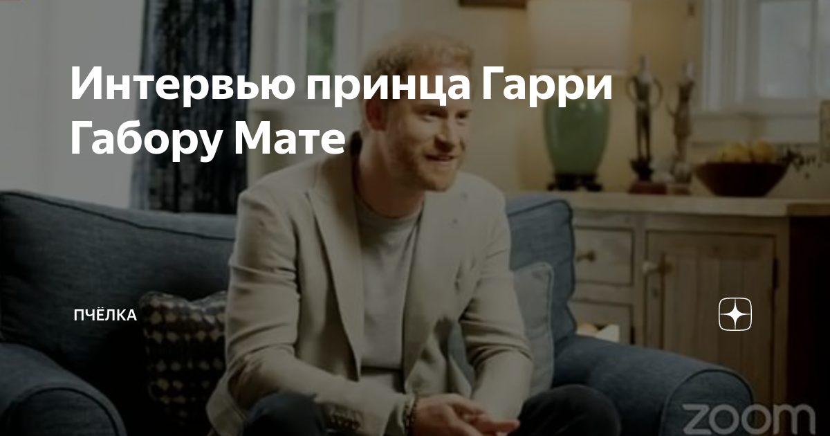 Интервью принца Гарри Габору Мате | Пчёлка | Дзен