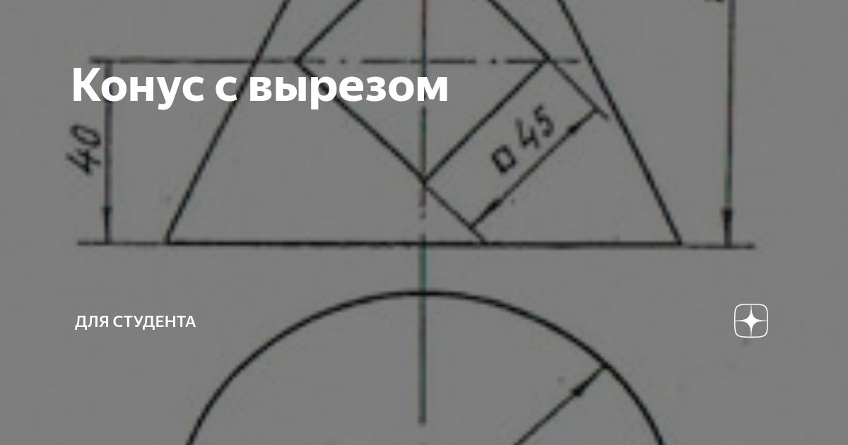 Конус с вырезом | Для Студента | Дзен