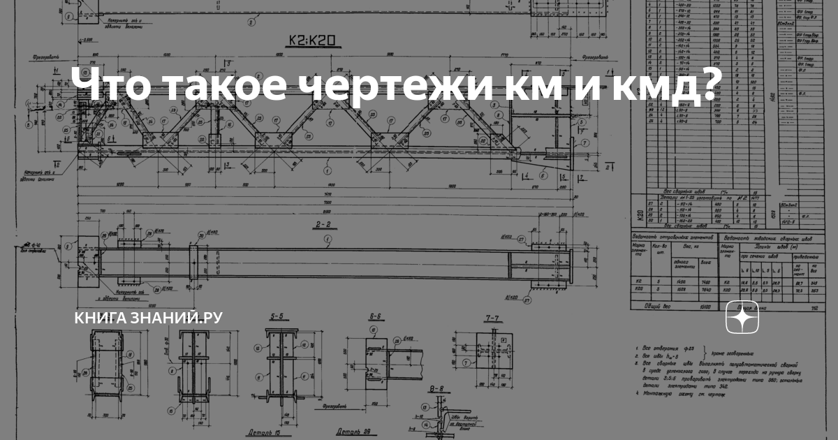 Чертеж км и кмд расшифровка