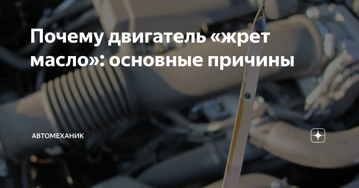 Двигатель жрет масло причины